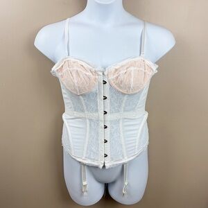 Topmelon Lace Up Back Corset Tummy Control Lingerie Size L